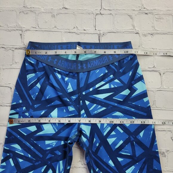 Under Armour woman’s blue printed workout leggings size S - Picture 4 of 10